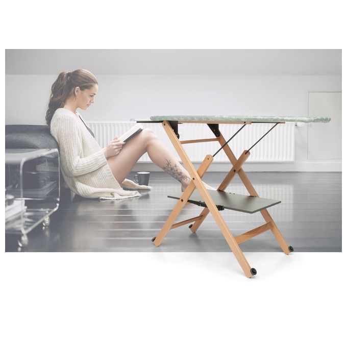 Foppapedretti 310806 Assai Evo Asse da stiro pieghevole in legno regolabile 3 altezze 102x49 cm colore Noce