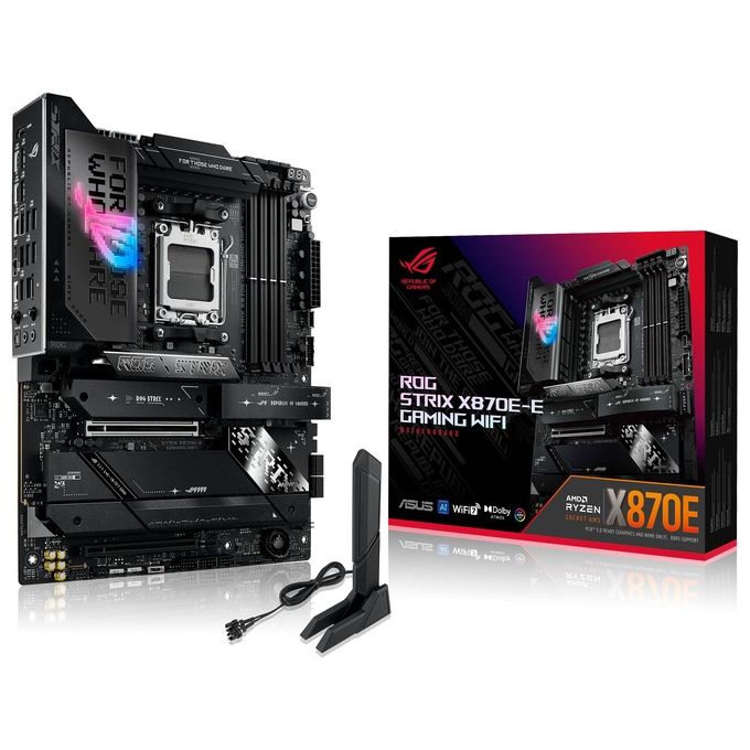 Asus 90MB1IB0-M0EAY0 ROG Strix X870E-E Gaming WiFi Scheda Madre ATX Socket AM5 DDR5 PCIe 5.0 5x M.2 Wi-Fi 7 USB4