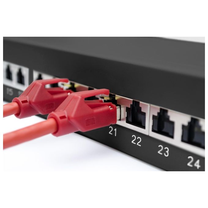 Digitus Pannello Patch 19'' Categoria 6a Schermato 24 Porte 8 Poli Rj45 Nero