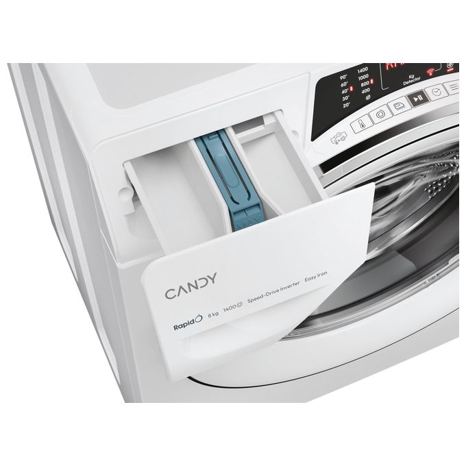 Candy RO 1486DWMCT-1-S Lavatrice a carica frontale RapidÓ 8 Kg 1400 giri Classe A Bianca