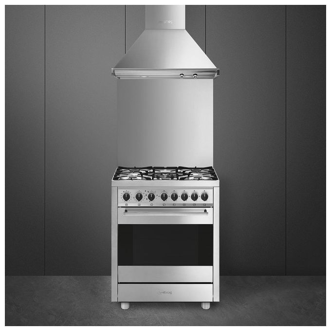 Smeg B71GMX2 Master Cucina Mista 70 cm 5 fuochi gas forno elettrico 70 L Classe A (90x70x60 cm) colore Acciaio Inox