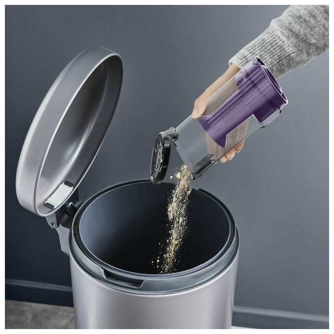Rowenta RH6A35WO X-Pert 7.60 Aspirapolvere a Bastone 2 in 1 Senza Filo Ciclonico Senza Sacchetto 0.44 L 140 W 45 min 81 dB colore Viola Argento