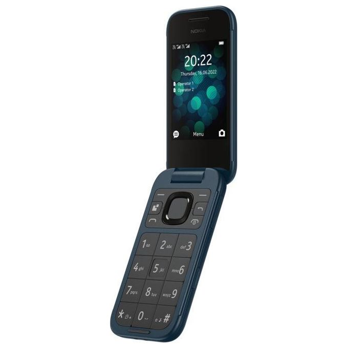 Nokia 1GF011OPG1A02 2660 Flip Telefono Cellulare 4G Dual Sim Display 2.8'' Tasto SOS Radio FM Bluetooth colore Blu