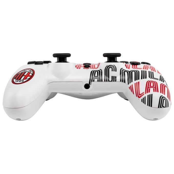 Qubick COP40001 Gamepad Wireless Compatibile PS4 e PC con Connessione USB Type-C e Jack 3.5 mm colore Bianco e Rosso