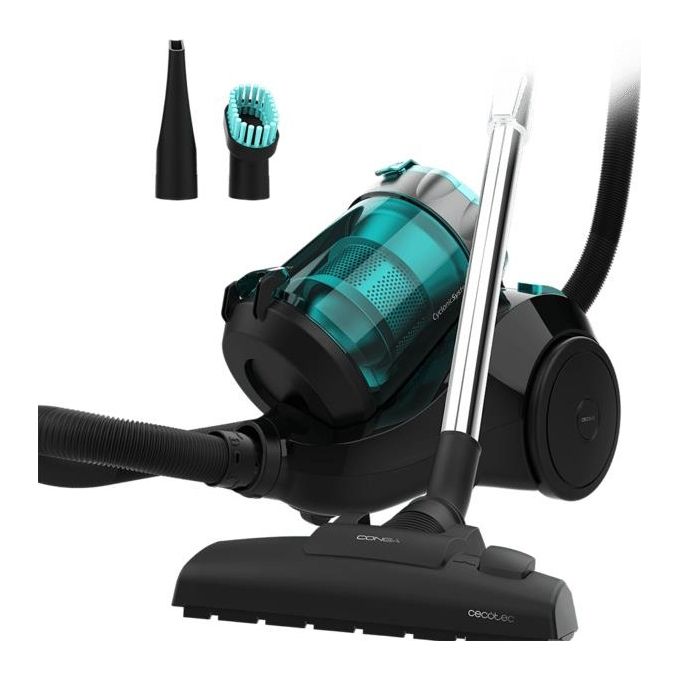 Cecotec 05599 Conga Rockstar Multicyclonic Aspirapolvere a Traino Multiciclonico 2,5 L 800 W 79 dB colore Nero Turchese
