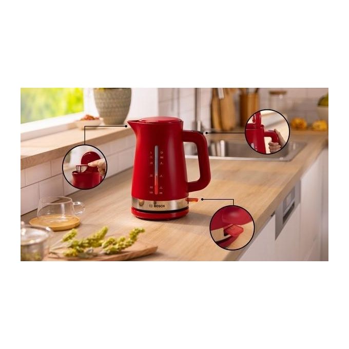 Bosch TWK4M221 MyMoment Bollitore Elettrico 1 7 L 2400 W colore Rosso