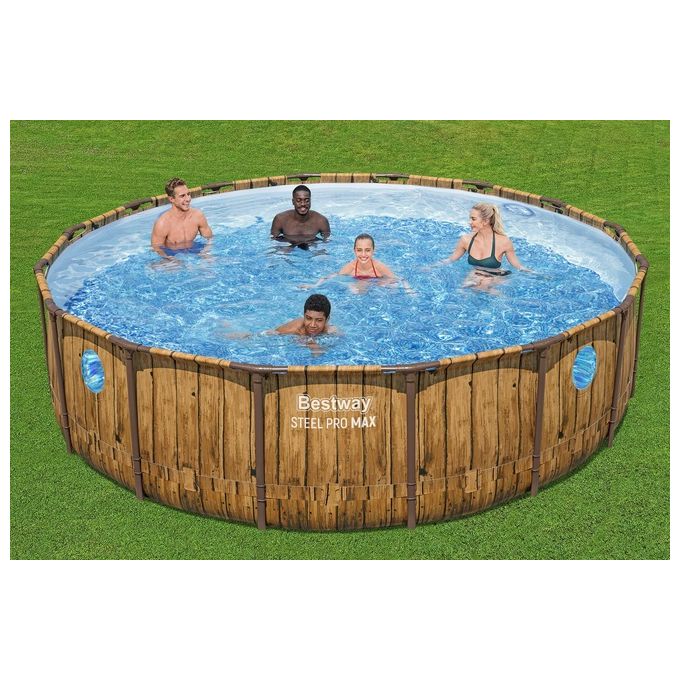 Bestway Piscine Tonde C-Tel. Rattan 488X122 -56725