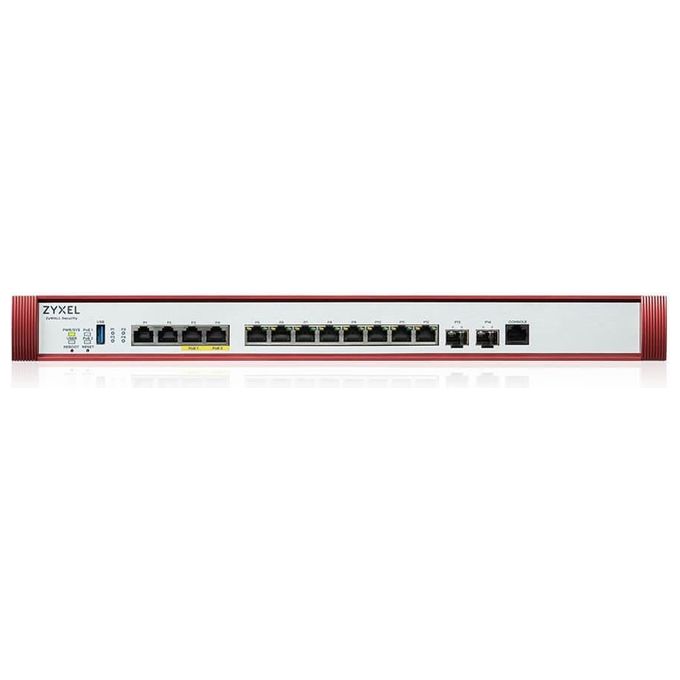 ZYXEL USGFLEX700H-EU0101F USG FLEX 700H Firewall Hardware Throughput 15000 Mbit-s 12 Porte LAN 2x 10GbE PoE+ 2x SFP+ Gestione Cloud Nebula colore Nero