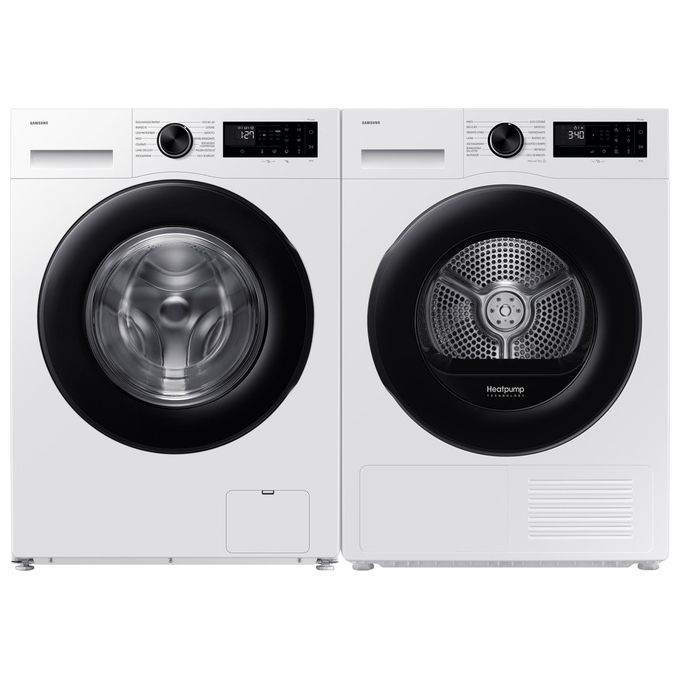 Samsung WW10FG5U34AEET Crystal Clean Lavatrice Carica Frontale 10 Kg 1400 rpm Classe A Wi-Fi Vapore EcoBubble (85x60x57.5 cm) colore Bianco