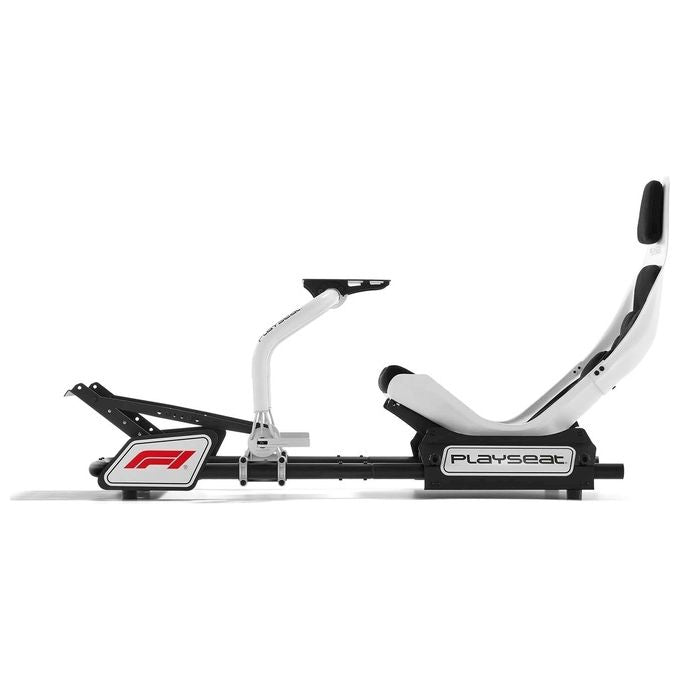 PLAYSEAT FO.00334 Formula Instinct Sedia da gaming universale con seduta imbottita in ecopelle regolabile per utenti fino a 163 Kg colore Nero Bianco