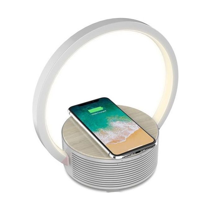 New Majestic Lampada LED da Tavolo Multifunzione con Altoparlante Bluetooth Ricaricabile