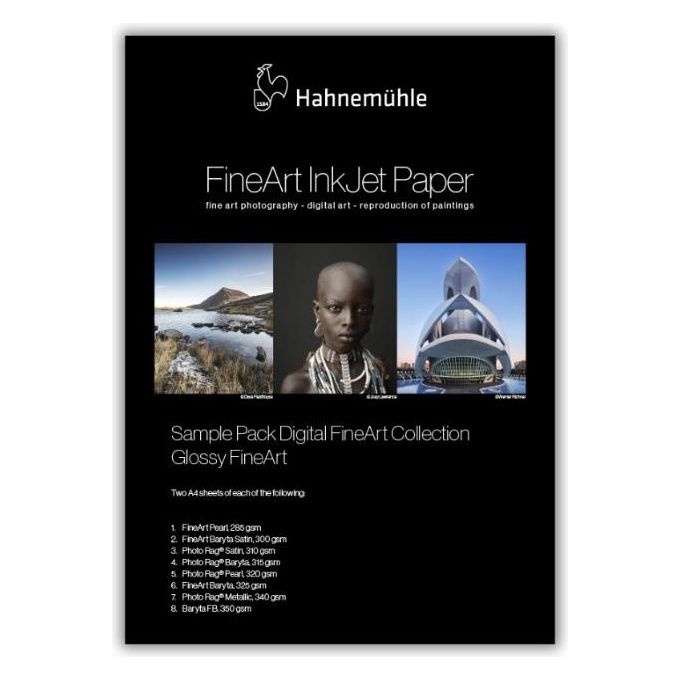 Hahnemuhle Digital FineArt A4 TestPack Carta Fotografica Lucida