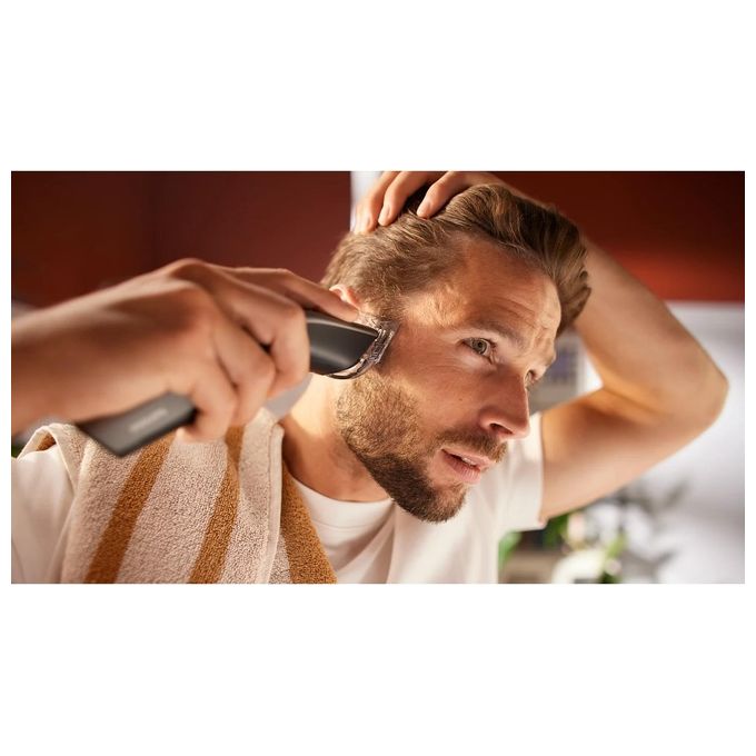 Philips HC5630-15 Serie 5000 Regolacapelli DualCut Trim-n-Flow Pro 28 impostazioni lame acciaio inox autonomia 90 min lavabile colore Nero Argento
