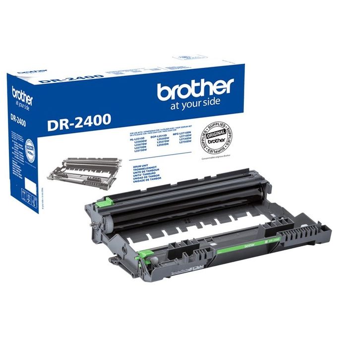 Brother DR-2400 Tamburo Originale Laser Nero 12000 pagine per HL-L2310D DCP-L2510D DCP-L2550DN MFC-L2710DN colore Nero