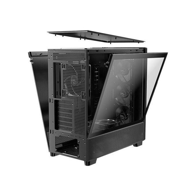 Antec FLUX Case PC Midi Tower Supporto E-ATX Pannello Laterale in Vetro Temperato e Inserti in Legno colore Nero