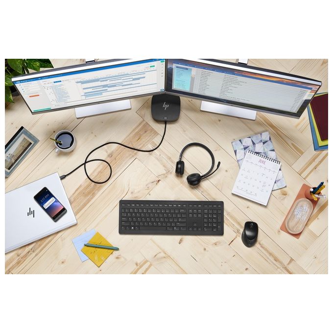 HP Replicatore di Porte e Docking Station per Notebook Cablato Usb 3.0 3.1 Gen 1 Type-C Nero