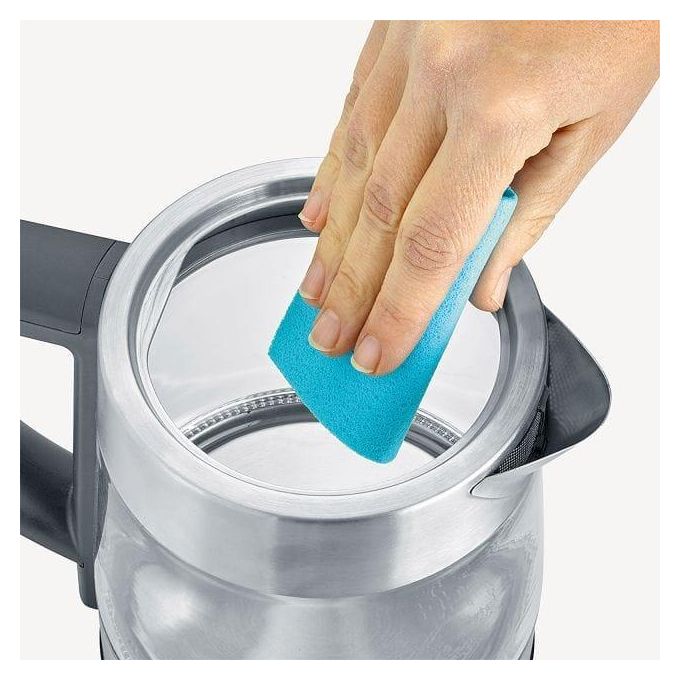 Severin WK 3473 Bollitore per Acqua e Te' 1 L 2200 W con 5 Programmi Preimpostati Temperatura Regolabile da 40°C a 100°C colore Vetro e Acciaio Inox