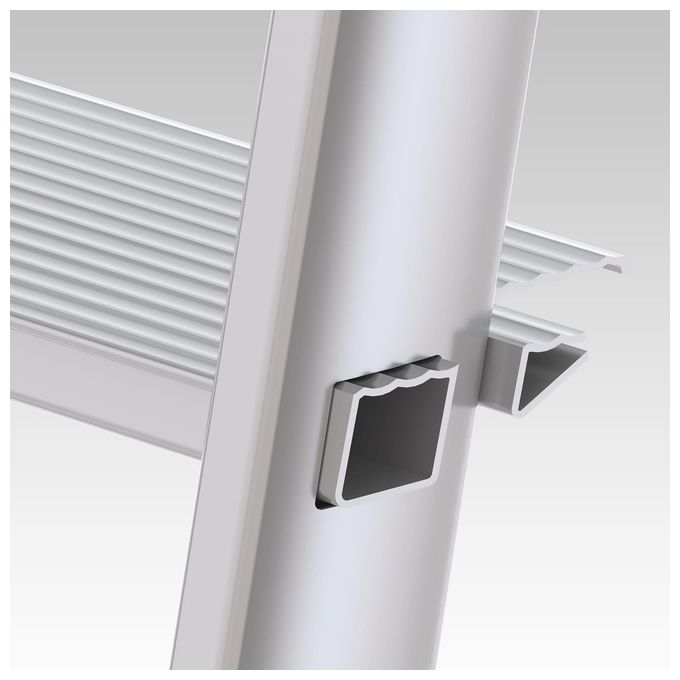 Colombo Scala STARK 6 gradini in acciao-alluminio con gradini e piedini antiscivolo EN131 Made in Italy
