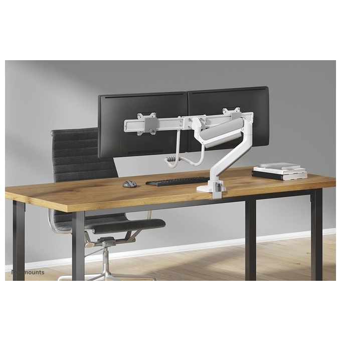 Neomounts 14793746000 DS75-450BL2 Supporto da Tavolo per 2 Schermi fino a 32'' 8 Kg ciascuno Regolabile in Altezza Rotazione e Inclinazione colore Nero