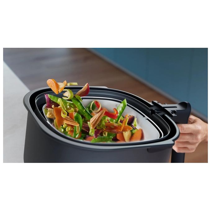 Philips HD9960-00 Accessorio per Airfryer XXL 8.3 L Cottura a Vapore e Salteatura in Acciaio Inox colore Grigio