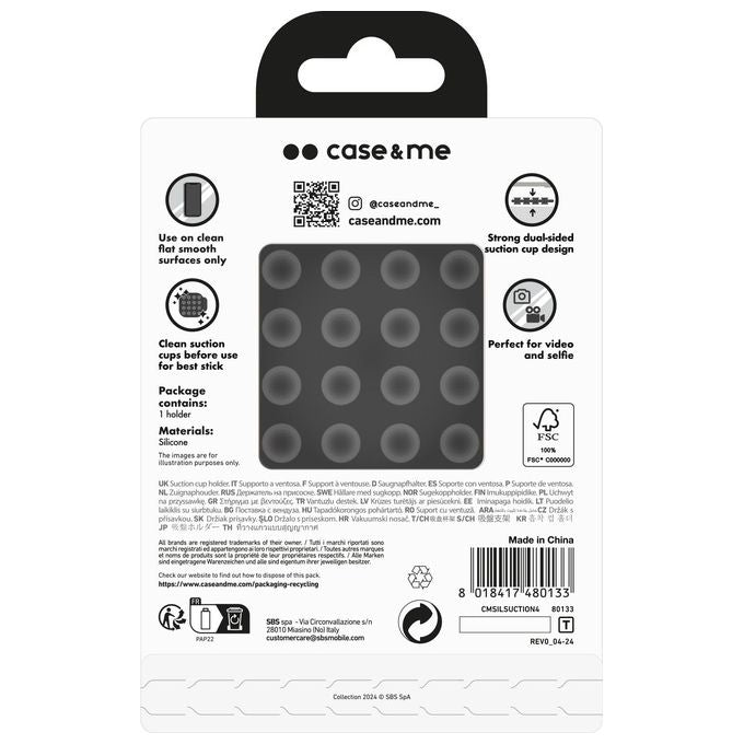 Sbs Supporto per Smartphone Suction Cup Holder Nero