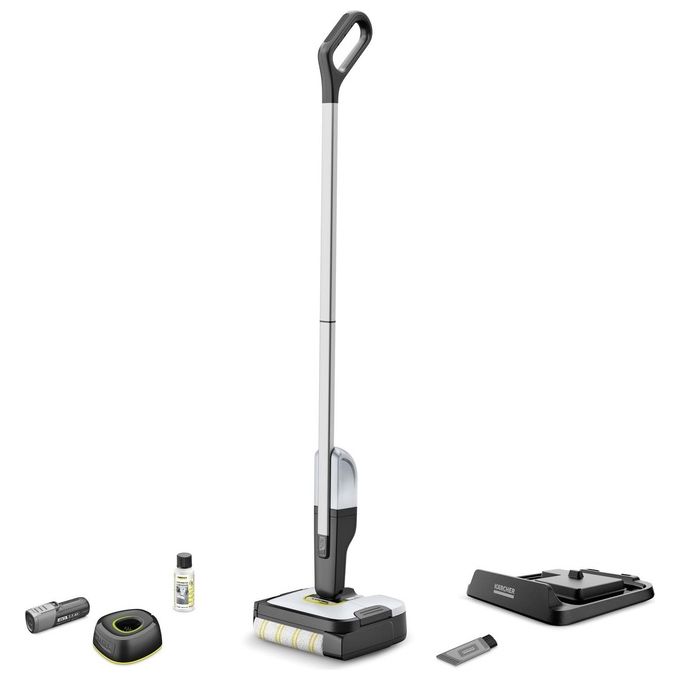 Kärcher 1.056-200.0 FC 2-4 Lavapavimenti Cordless Batteria 4V 2,5 Ah autonomia 20 min doppio serbatoio 70 m² colore Nero