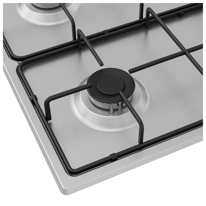 Beko HIGG641C3SX b100 Piano cottura Gas 60 cm 4 Fuochi Griglie Smaltate Accensione Elettronica colore Inox