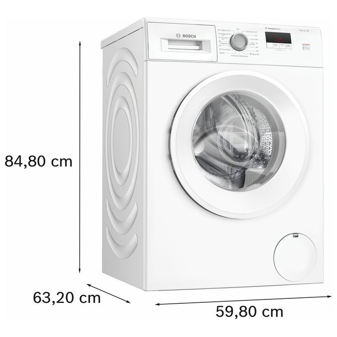 Bosch serie 2 WGE0241H Lavatrice a carica frontale 7Kg 1400 giri classe A  848x598x588 Bianco