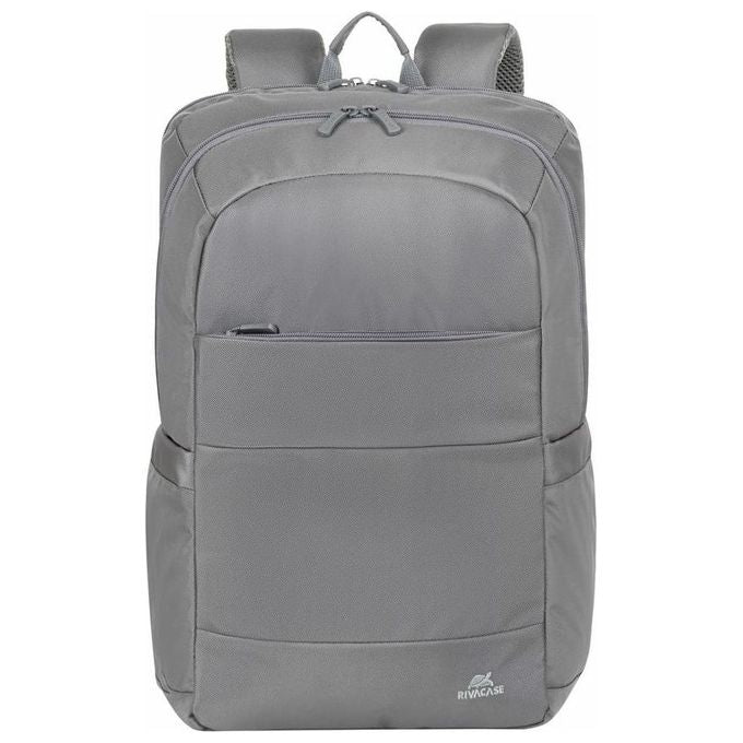 Rivacase 8267 GREY Zaino City Backpack per Notebook 17.3'' 2 Scomparti Idrorepellente Poliestere colore Grigio
