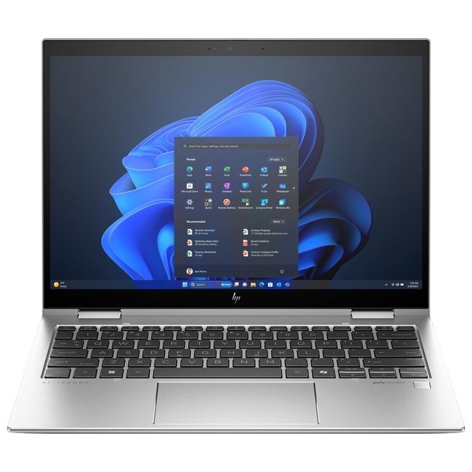 HP 970P7ET Elite x360 830 G11 Notebook Ibrido 2 in 1 13.3'' Intel Core Ultra 7 155U 32 GB RAM 1 TB SSD NVMe Wi-Fi 6E Windows 11 Pro colore Argento