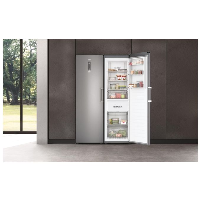 Haier H3F330SEH1 INSTASWITCH Congelatore Verticale 330 L 191 cm Classe E 38 dB NoFrost WiFi colore Grigio