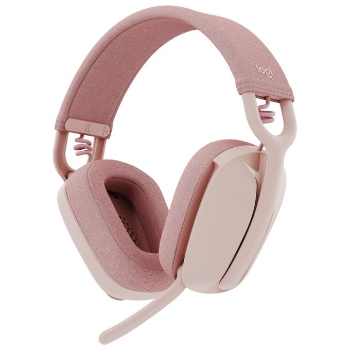 Logitech 981-001224 Zone Vibe 100 Cuffie Wireless Over-Ear con Microfono Cancellazione Rumore Bluetooth 5.2 Multipoint Fino a 30 Metri 18 Ore Batteria Colore Rosa
