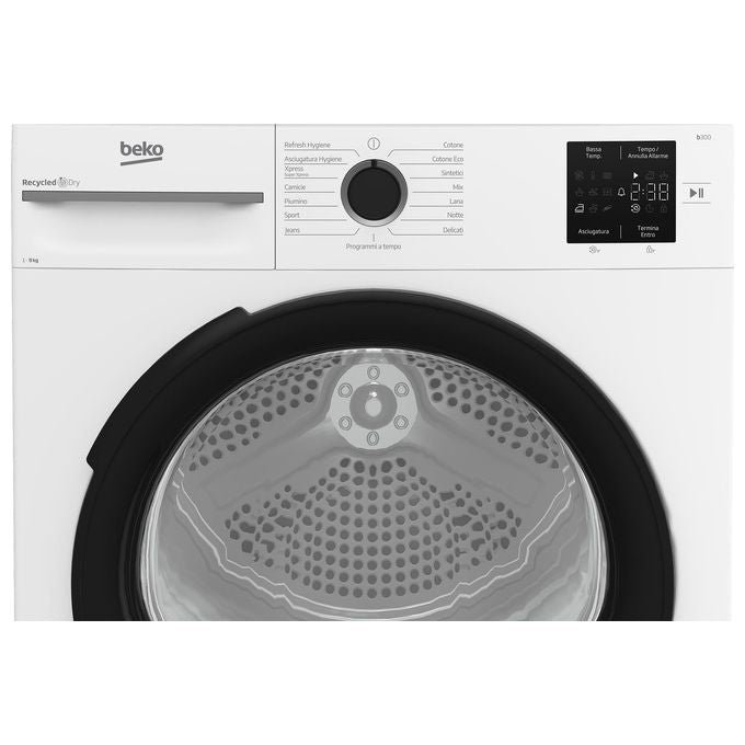 Beko MWBMT392B_IT NX Asciugatrice Pompa di Calore 9 Kg Classe C Motore Inverter 15 Programmi 63 dB (84x60x67 cm) colore Bianco