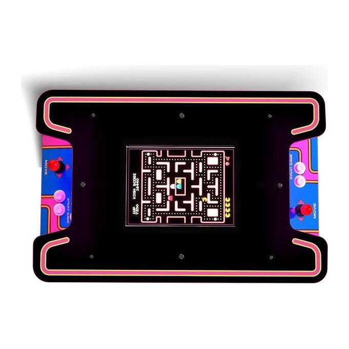 Arcade1up MSP-H-01241 Ms Pac-Man Head to Head Tavolo Cabinato Arcade Console Retrogaming Schermo LCD 17'' 12 Giochi colore Nero