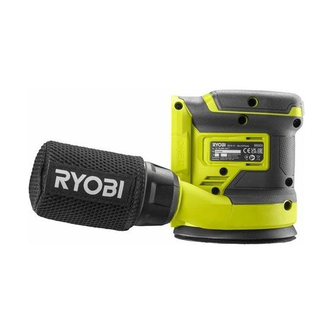 RYOBI RROS18-0 Levigatrice Rotorbitale a Batteria 18V ONE+ Diametro Disco 125 mm Velocita' 20000 oscillazioni-min Senza Batteria e Caricatore colore Nero