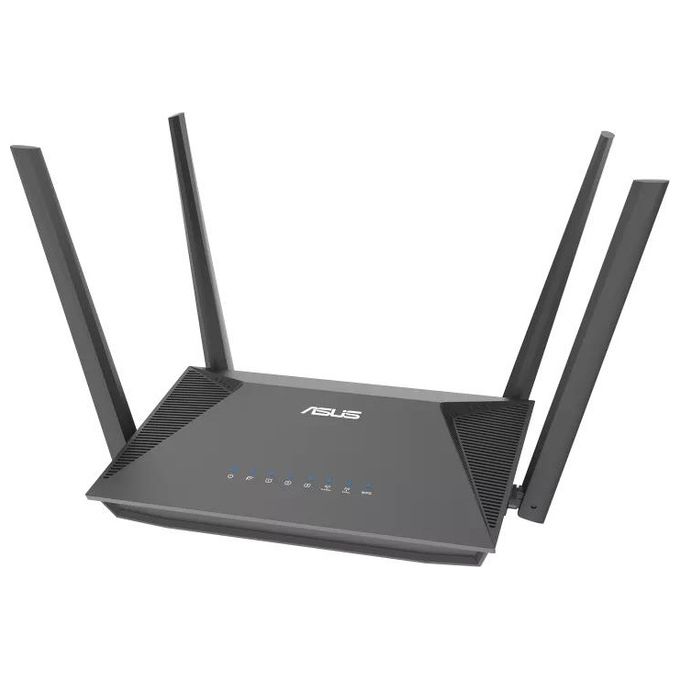 Asus RT-AX52 AiMesh Router Wireless Wi-Fi 6 AX1800 Dual Band 2.4 GHz 5 GHz Gigabit Ethernet 4 Porte VPN QoS colore Nero