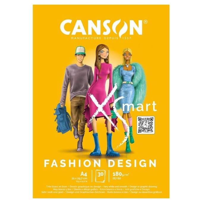 Canson Confezione 5 Carta Bianca 30 Fogli 80G-M2