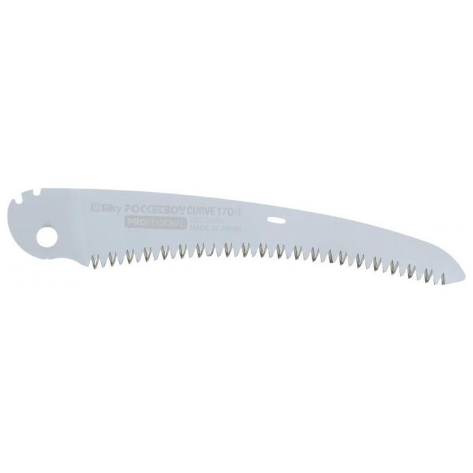 Silky KSI572717 Lama per sega circolare per PocketBoy Curve 170-8 dentatura grossa 8 denti ogni 30 mm acciaio al carbonio SK4 Made in Japan colore Grigio