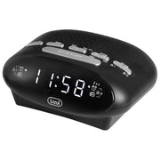 Trevi RC821D Radiosveglia Digitale FM Display LED Snooze Sleep 10 canali memorizzabili colore Nero