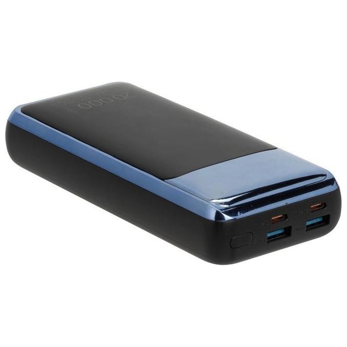 Rivacase VA1075 Power Bank 20000 mAh 45W USB-C QC PD per Smartphone Laptop colore Nero Blu