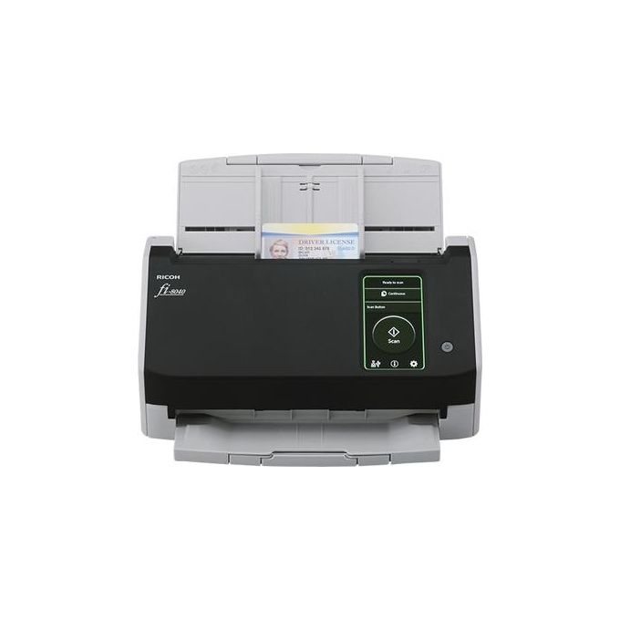 Ricoh 4939761313615 fi-8040 Scanner ADF Duplex 40 ppm 80 ipm Touch Screen 600 x 600 DPI colore Nero Grigio