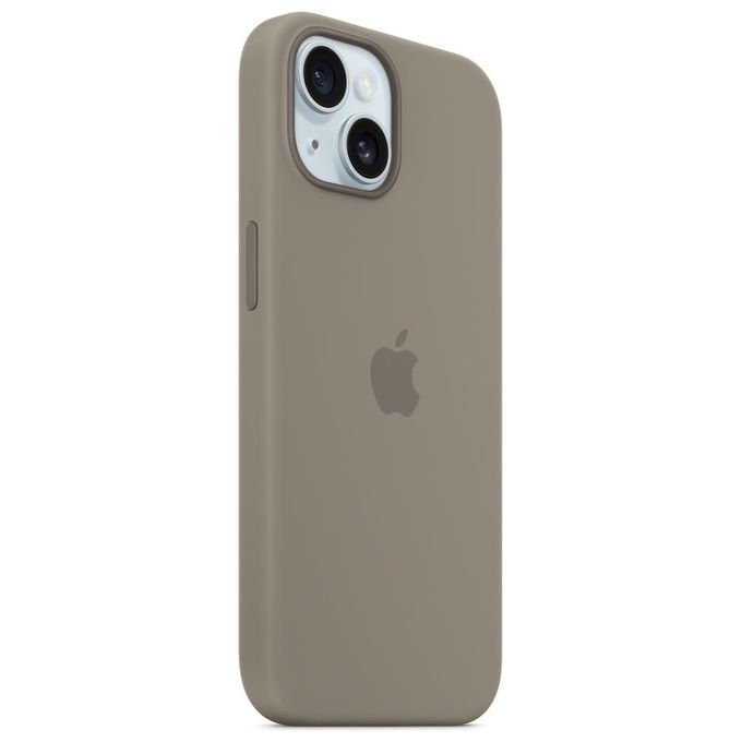 Apple Custodia MagSafe in Silicone per iPhone 15 Grigio Creta ​​​​​​​