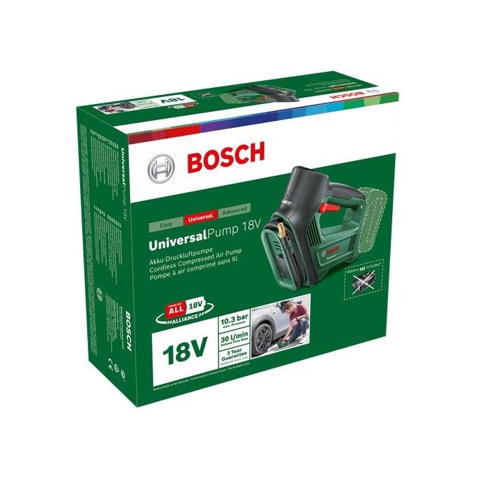 Bosch 0603947100 Universal Pompa ad aria compressa a batteria 10,3 bar 30 l-min colore Verde