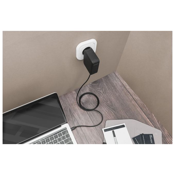 Digitus DA-10072 Caricatore per Notebook USB-C 100 W GaN Tecnologia di Ricarica Rapida fino a 4x con Protezione da Surriscaldamento e Cortocircuito colore Nero