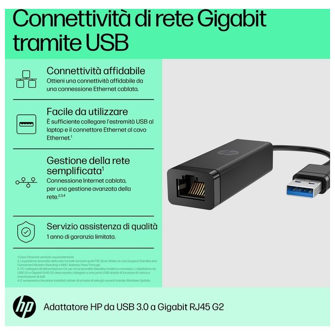 HP Adattatore G2 USB 3.0 a Gigabit RJ45