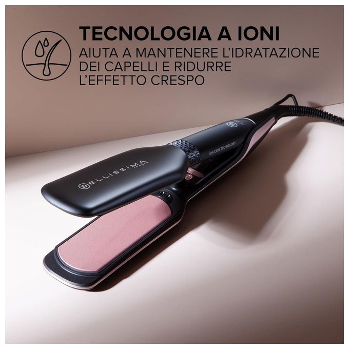 BELLISSIMA 11878 XL Ion Piastra per capelli piastre large 110x45 mm 5 temperature 150-230°C 67W cavo 1.8 m colore Nero Rosa
