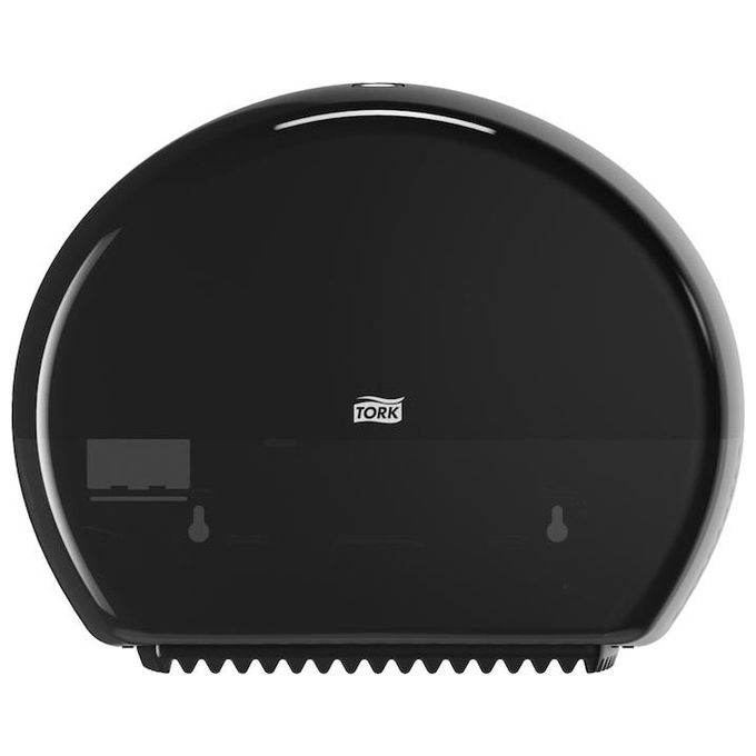Tork W5509 Elevation Dispenser Carta Igienica Mini Jumbo Sistema T2 con Finestrella di Controllo e Sistema Antisrotolamento colore Nero