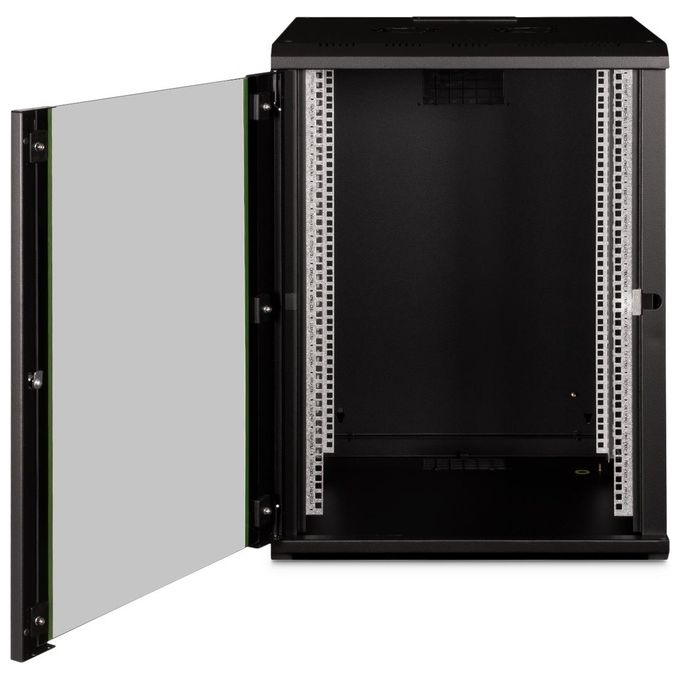 Digitus DN-19 16U-6-6-SW Unique Armadio Rack a Parete 19'' 16U 100 Kg IP20 porta in vetro colore Nero