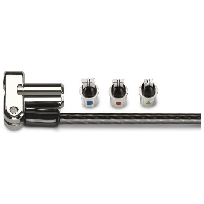 Kensington K62318WW Lucchetto per Laptop Universale 3-in-1 con Chiave da 5 mm Cavo in Acciaio al Carbonio da 1,8 m Tecnologia Hidden Pin colore Nero