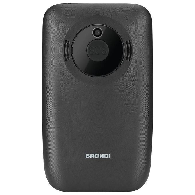 Brondi AMICO STILOSO NERO Telefono Cellulare Barra Dual SIM 2.4'' 1.3 MP Bluetooth Tasti Grandi Tasto SOS colore Nero